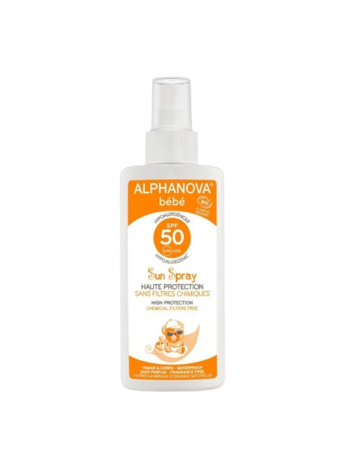 Spray protector solar hipoalergénico para bebé Biológico - SPF 50