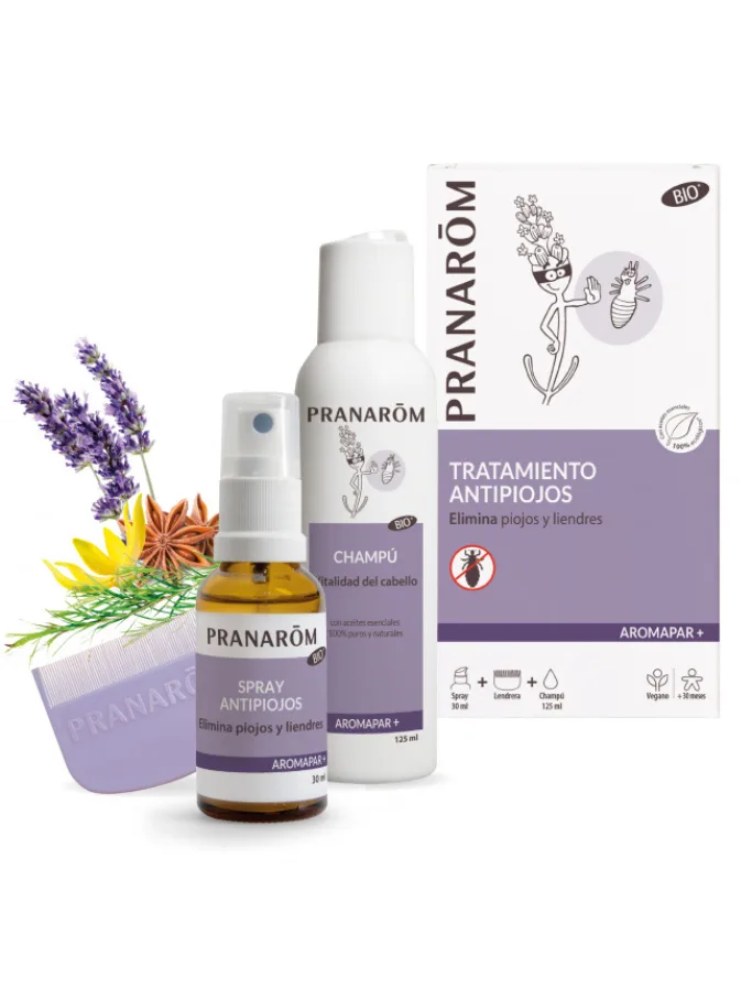 Tratamento Anti-Piolhos Bio - Spray + Champô + Pente fino - 30 + 125ml
