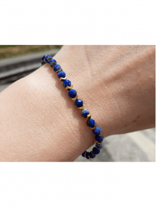 Pulseira de Lápis-Lazuli e Hematite Dourada