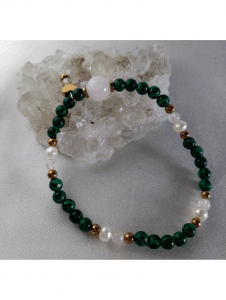 Pulseira de Malaquite Cristal