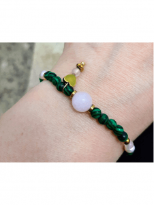 Pulseira de Malaquite Cristal